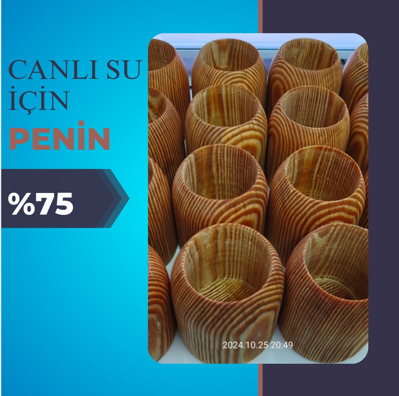 %75 penin oranlı 10 cm çıra bardak 