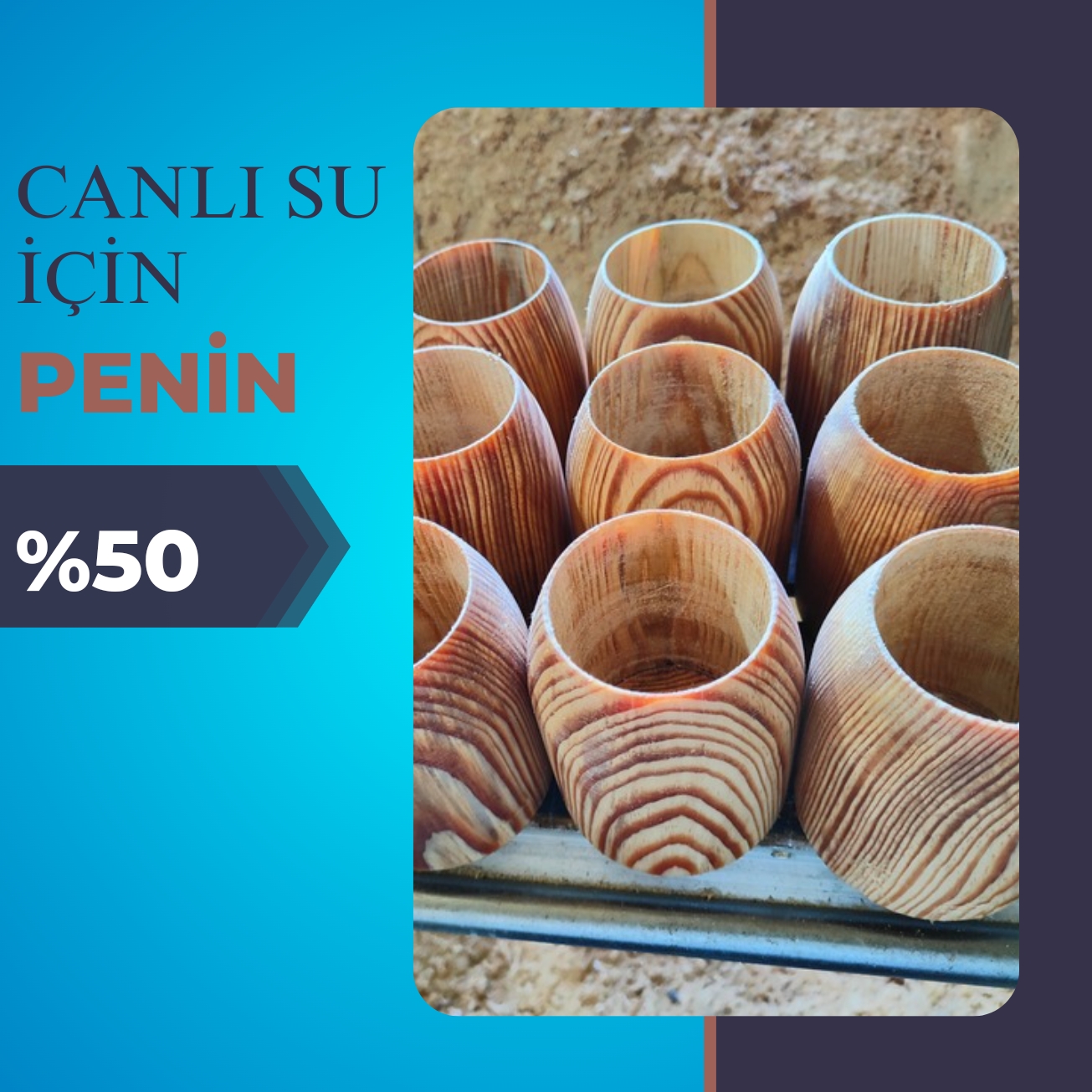 %50 penin oranlı 10 cm çıra bardak 