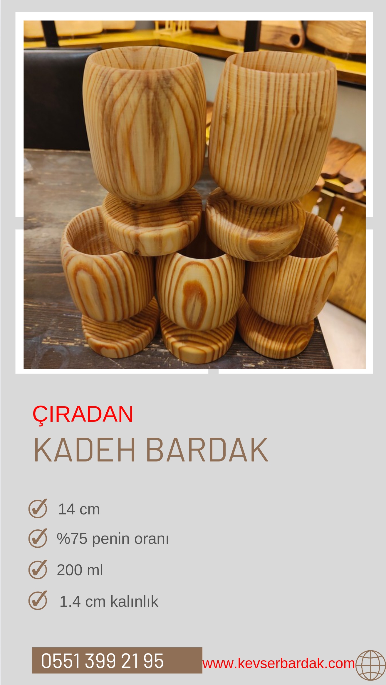 Kadeh formunda çıra bardak